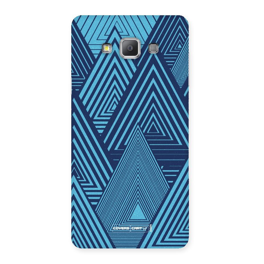Geometric Blue Print Back Case for Galaxy A7