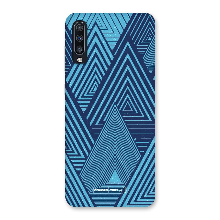 Geometric Blue Print Back Case for Galaxy A70