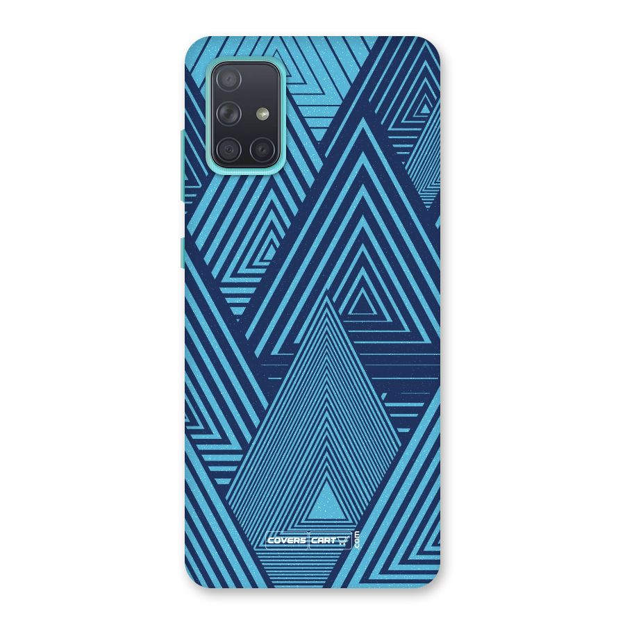 Geometric Blue Print Back Case for Galaxy A71