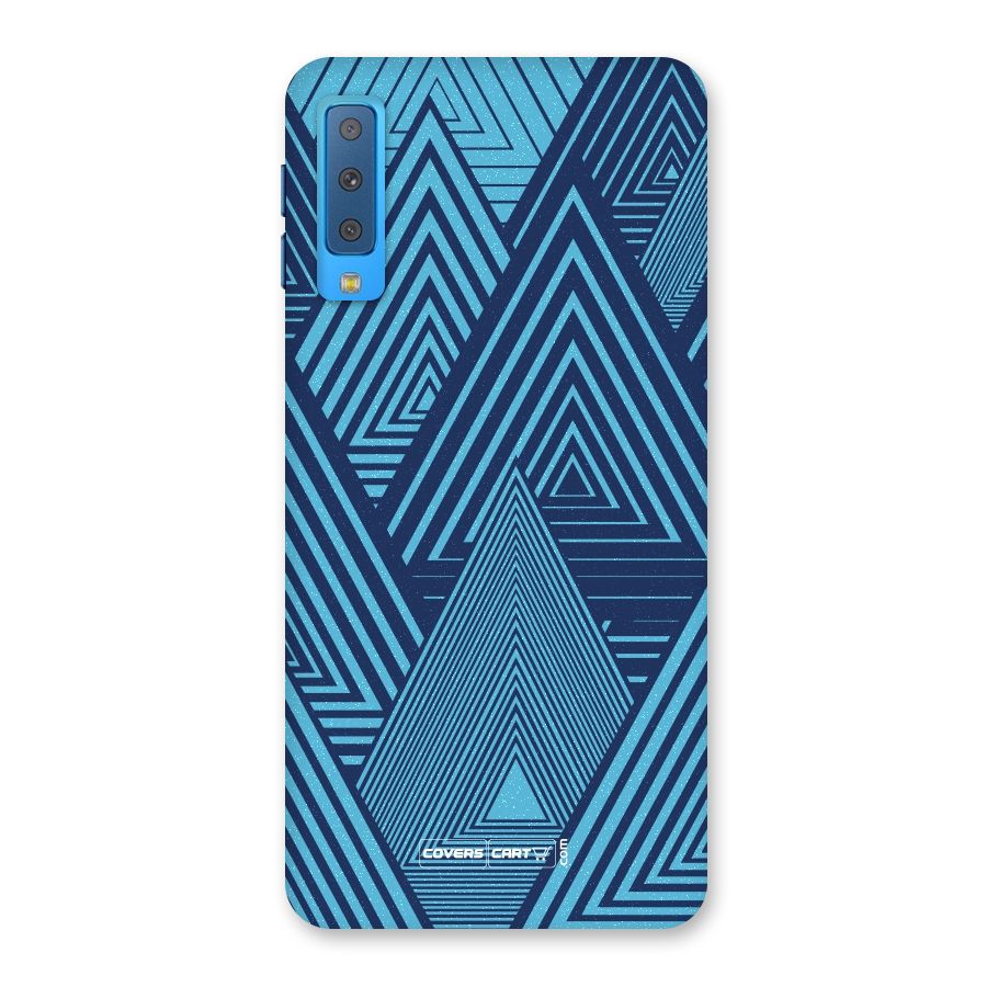 Geometric Blue Print Back Case for Galaxy A7 (2018)