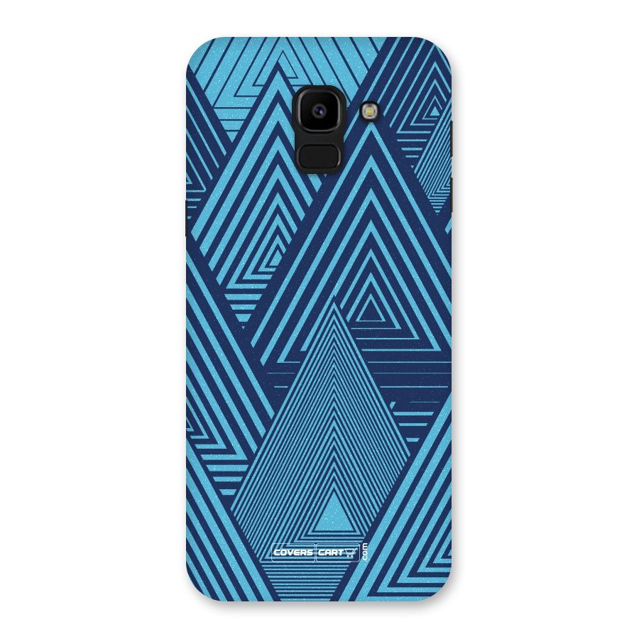Geometric Blue Print Back Case for Galaxy J6