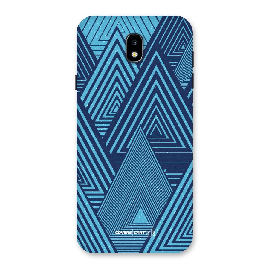 Geometric Blue Print Back Case for Galaxy J7 Pro