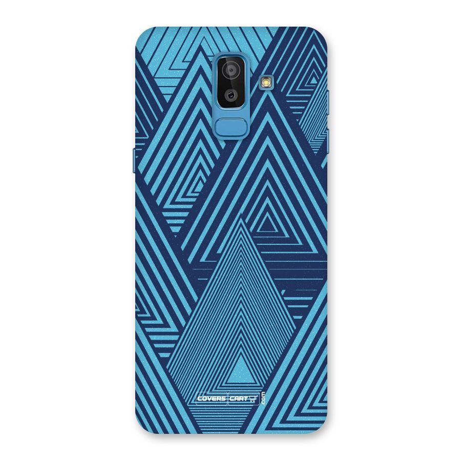 Geometric Blue Print Back Case for Galaxy J8