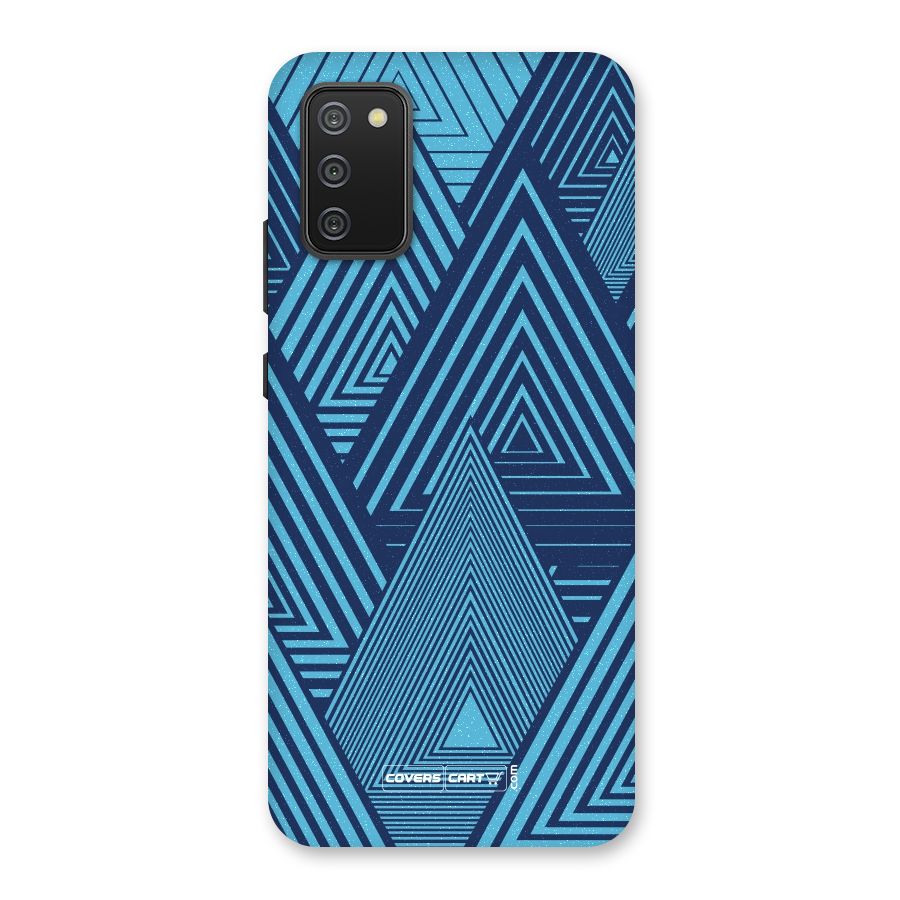 Geometric Blue Print Back Case for Galaxy M02s