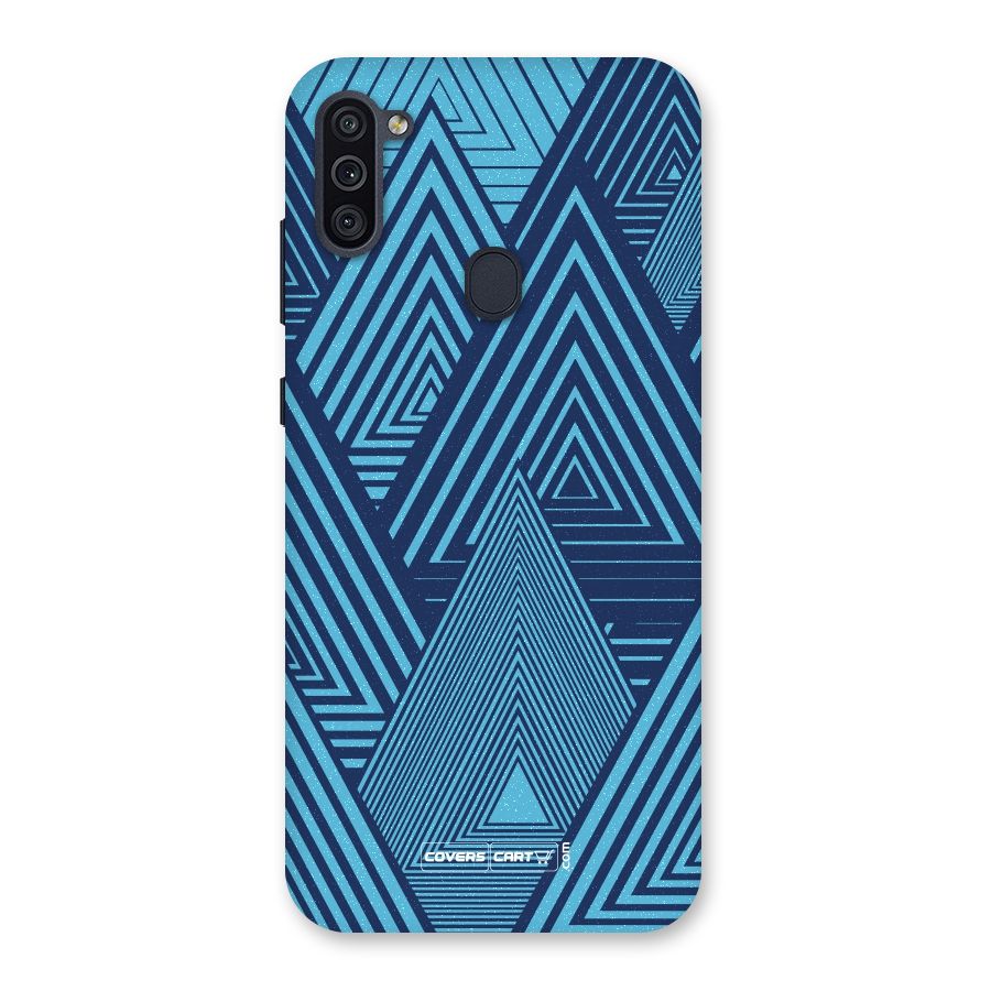 Geometric Blue Print Back Case for Galaxy M11