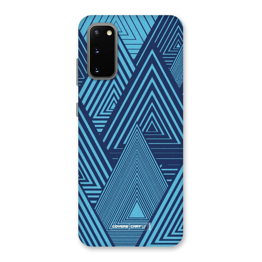 Geometric Blue Print Back Case for Galaxy S20
