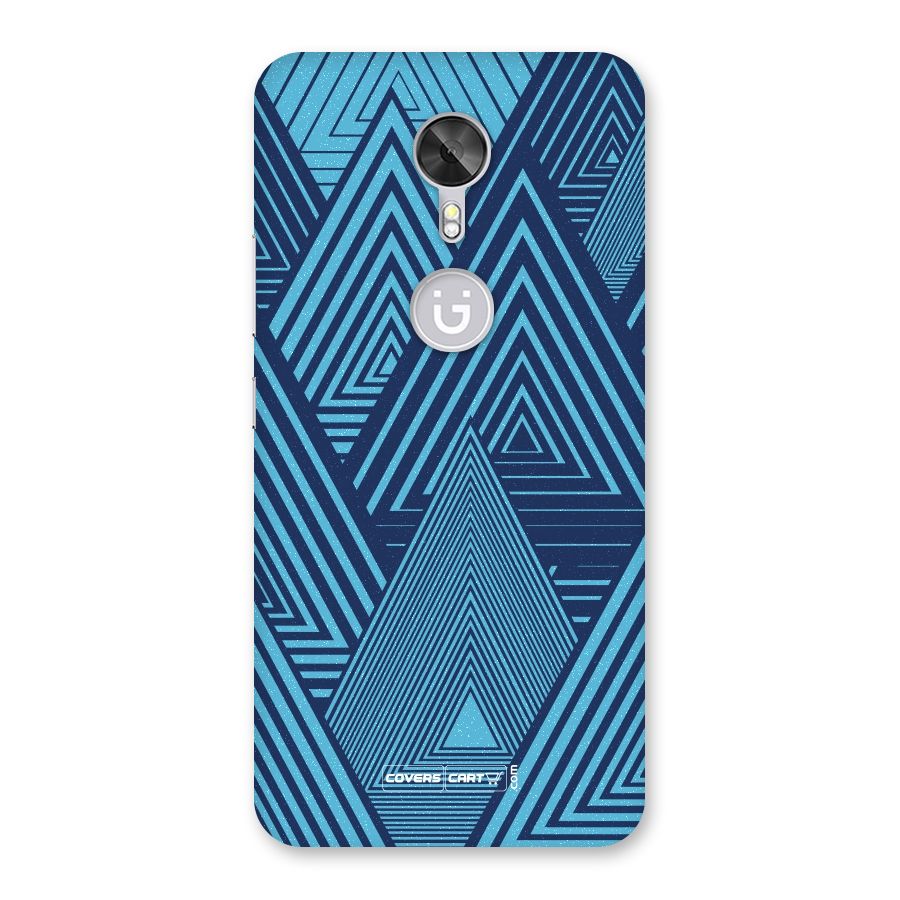 Geometric Blue Print Back Case for Gionee A1