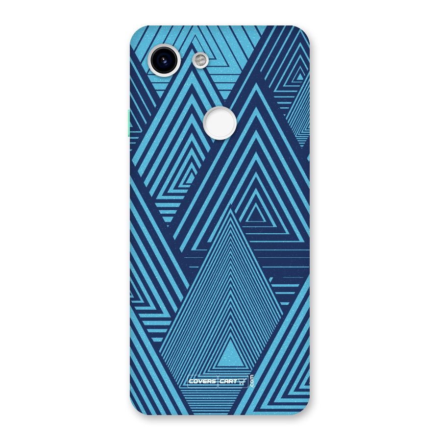 Geometric Blue Print Back Case for Google Pixel 3