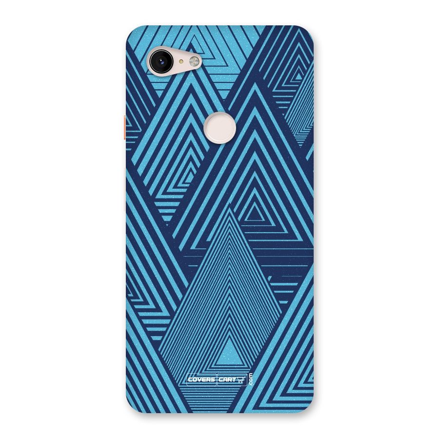 Geometric Blue Print Back Case for Google Pixel 3 XL