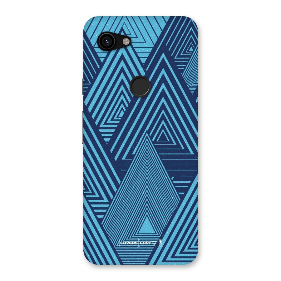 Geometric Blue Print Back Case for Google Pixel 3a