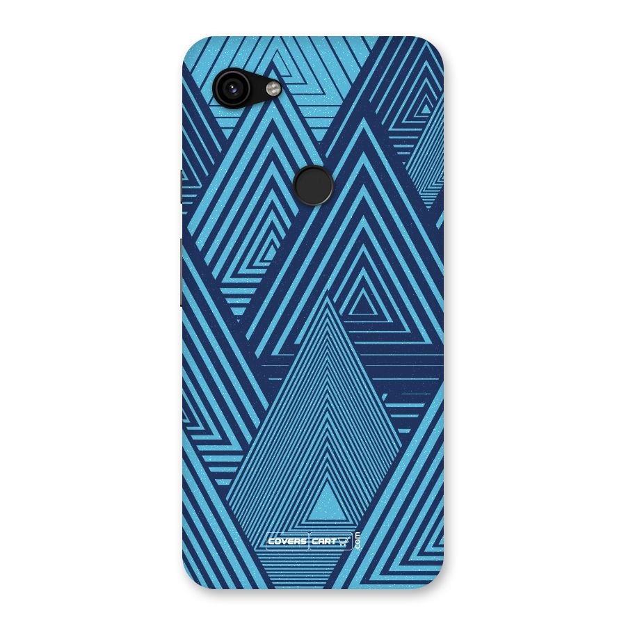 Geometric Blue Print Back Case for Google Pixel 3a XL