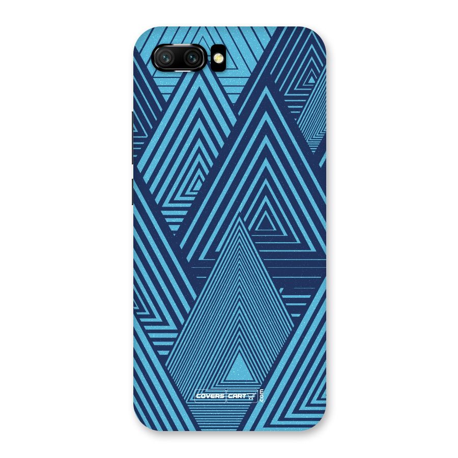 Geometric Blue Print Back Case for Honor 10