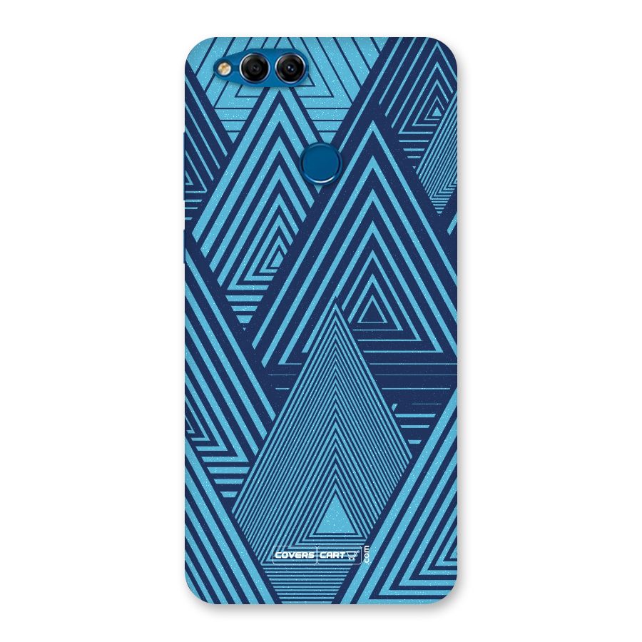 Geometric Blue Print Back Case for Honor 7X
