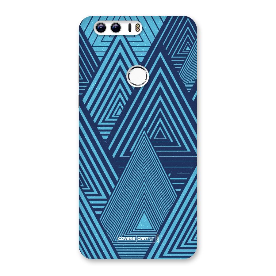 Geometric Blue Print Back Case for Honor 8