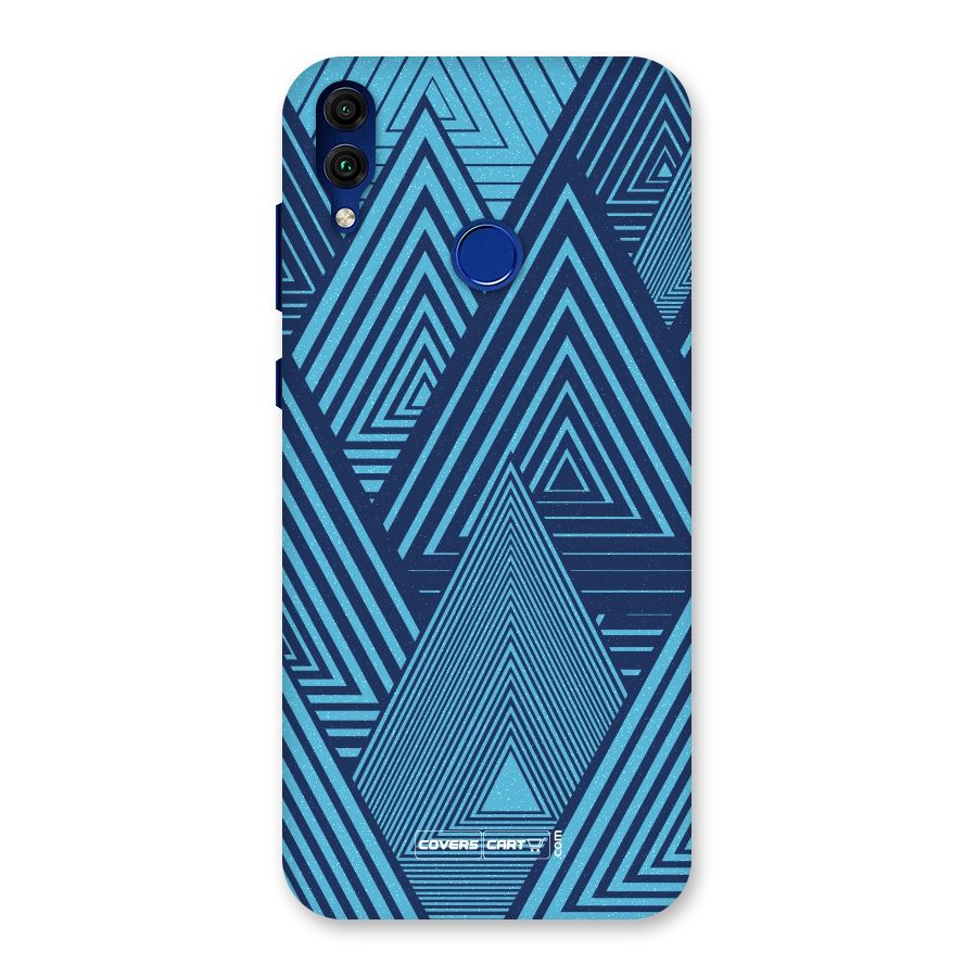 Geometric Blue Print Back Case for Honor 8C