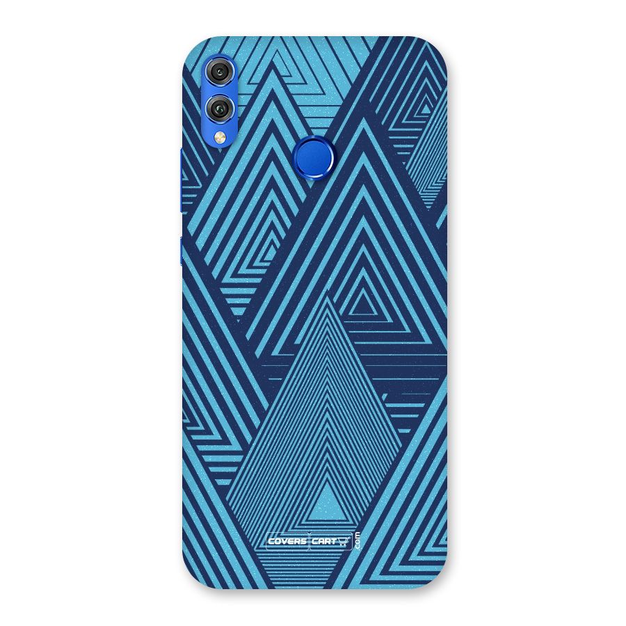 Geometric Blue Print Back Case for Honor 8X