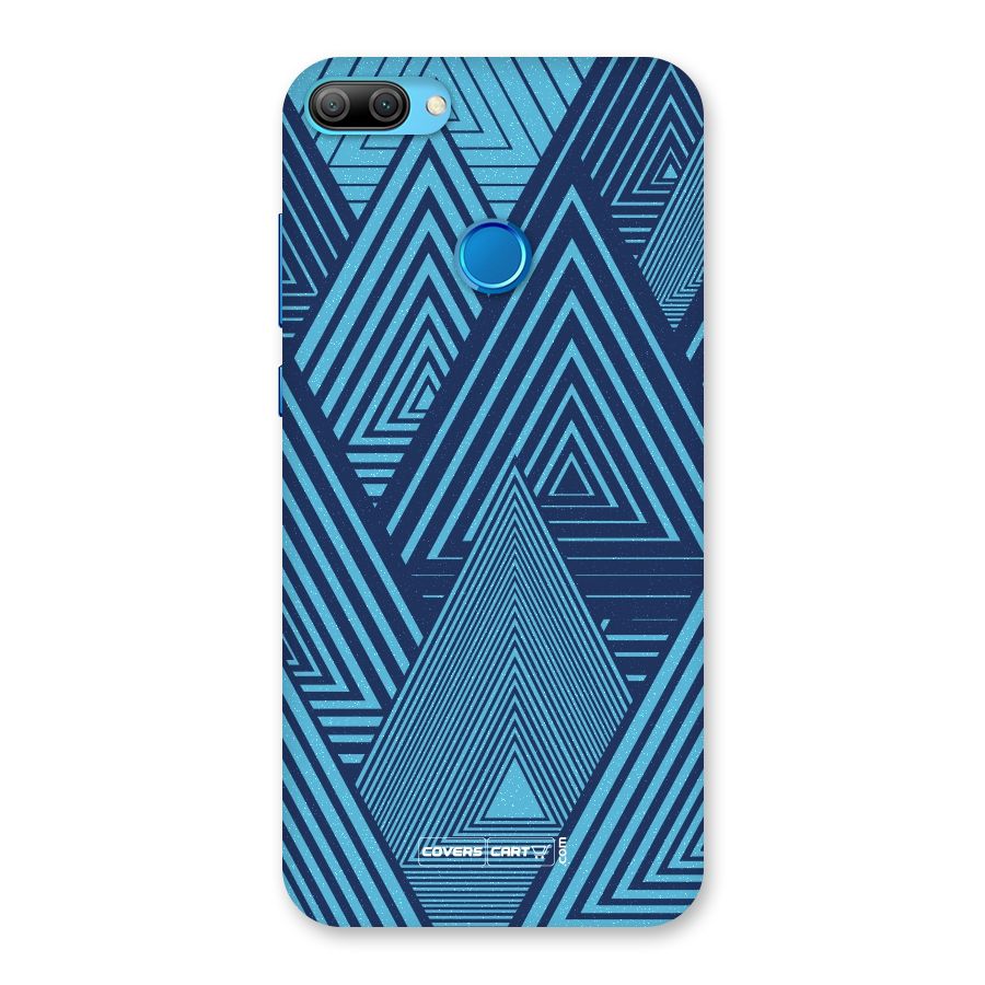 Geometric Blue Print Back Case for Honor 9N