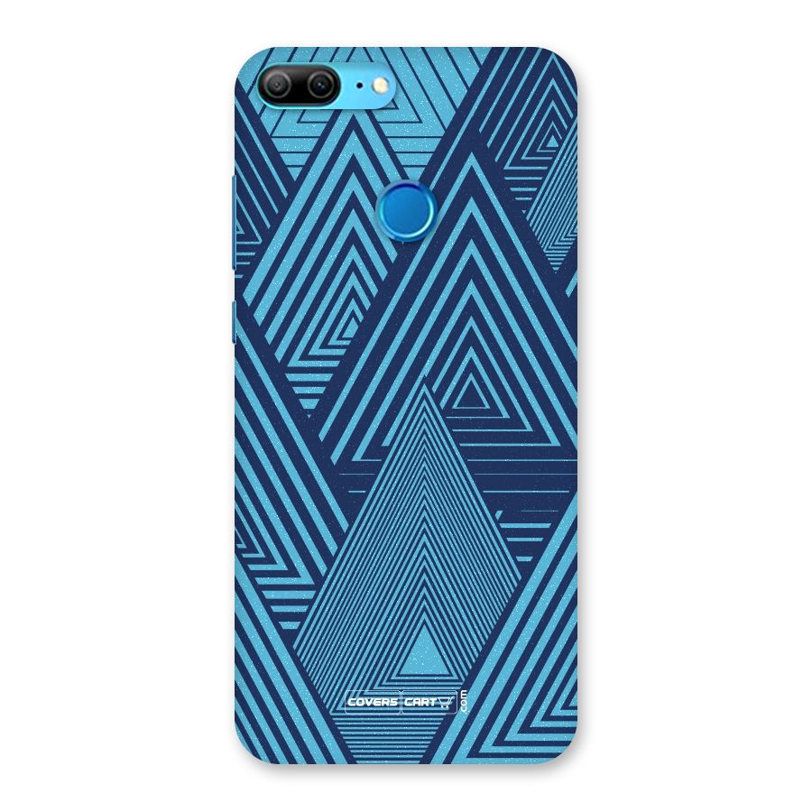 Geometric Blue Print Back Case for Honor 9 Lite