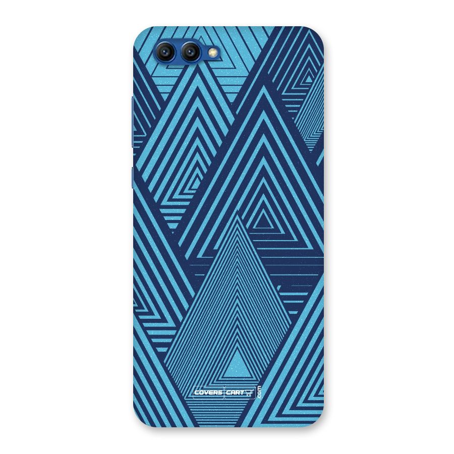 Geometric Blue Print Back Case for Honor View 10