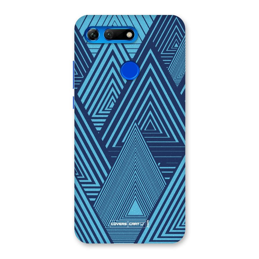 Geometric Blue Print Back Case for Honor View 20