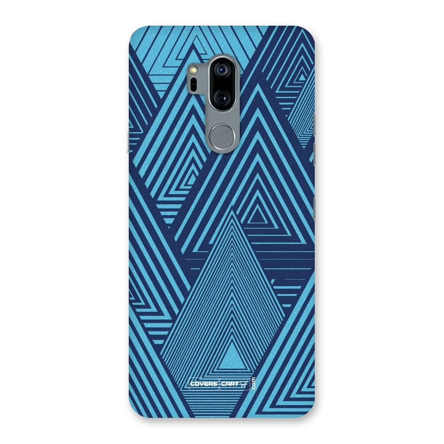 Geometric Blue Print Back Case for LG G7