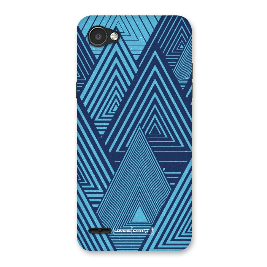 Geometric Blue Print Back Case for LG Q6