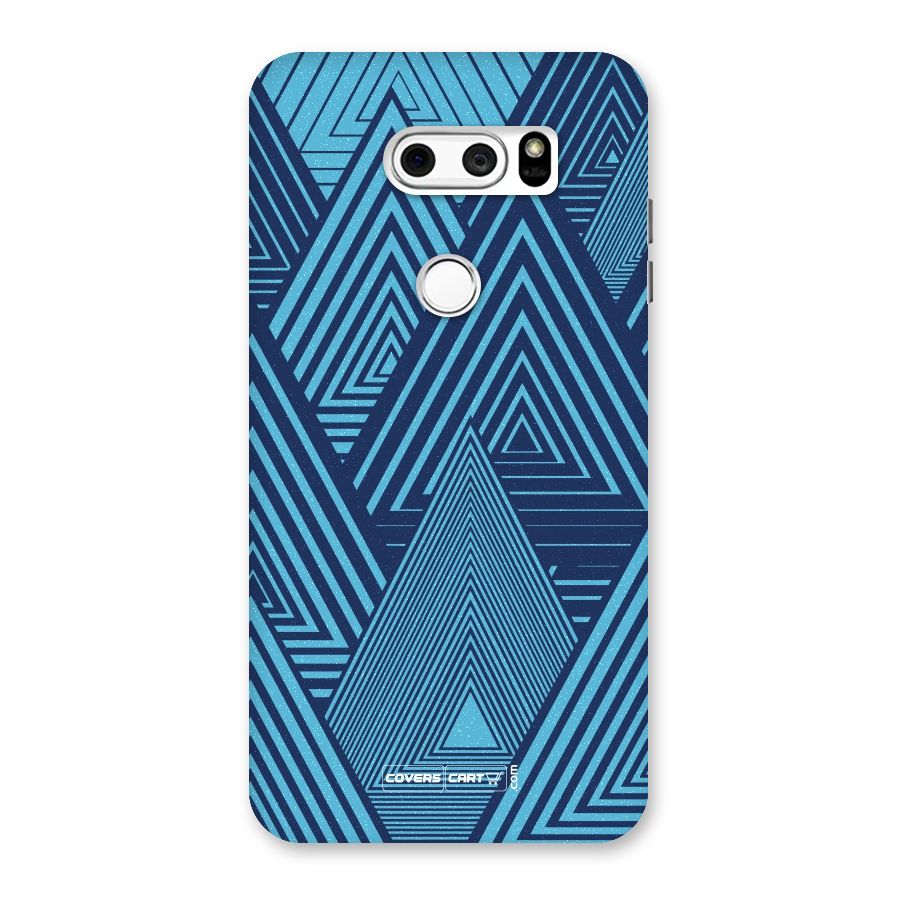 Geometric Blue Print Back Case for LG V30