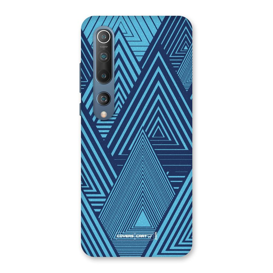 Geometric Blue Print Back Case for Mi 10