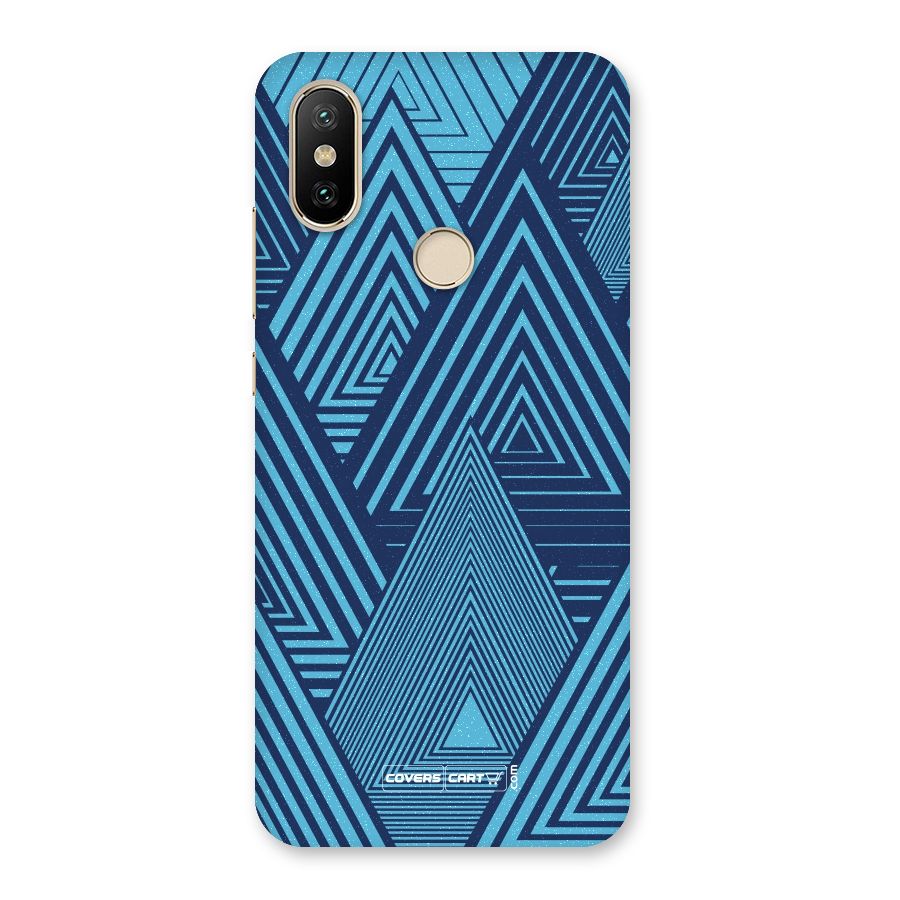 Geometric Blue Print Back Case for Mi A2