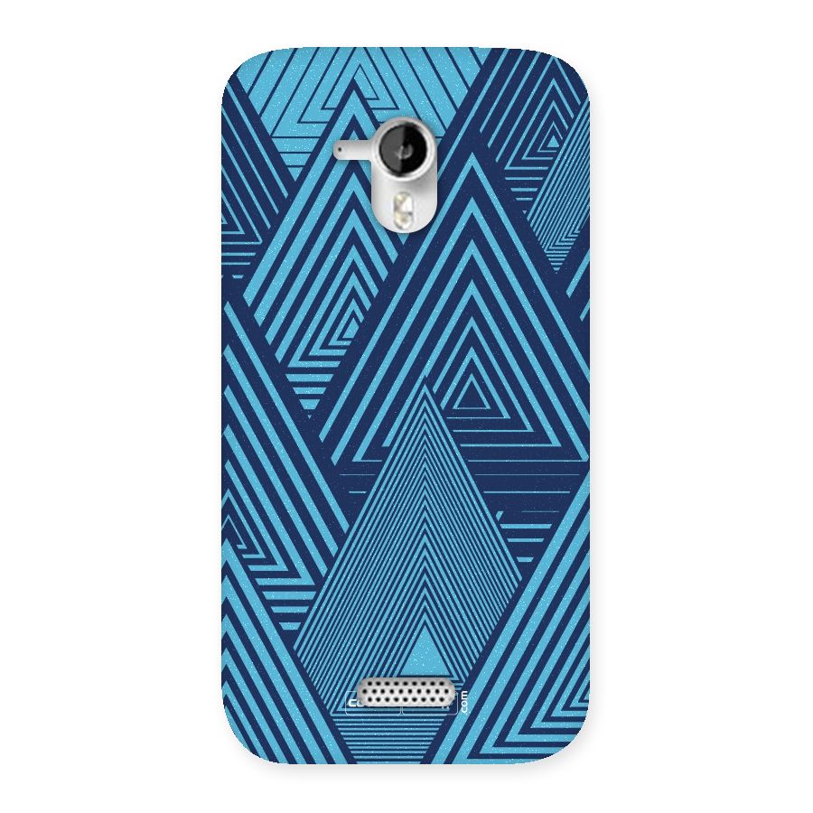 Geometric Blue Print Back Case for Micromax Canvas HD A116