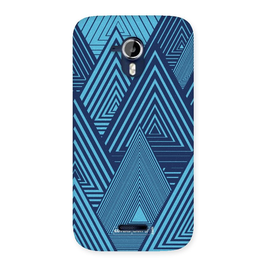 Geometric Blue Print Back Case for Micromax Canvas Magnus A117