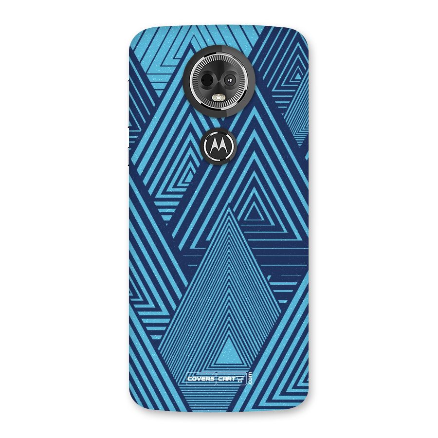 Geometric Blue Print Back Case for Moto E5 Plus