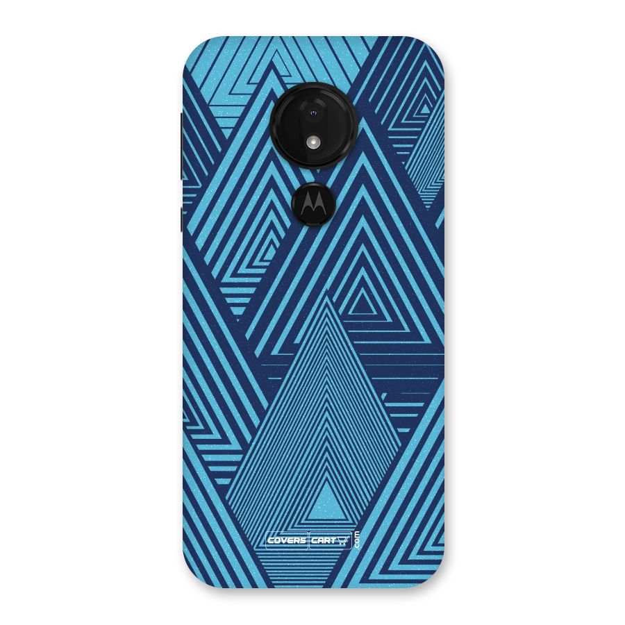 Geometric Blue Print Back Case for Moto G7 Power