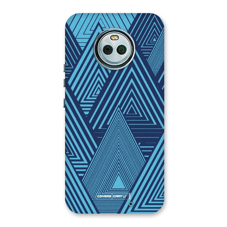 Geometric Blue Print Back Case for Moto X4