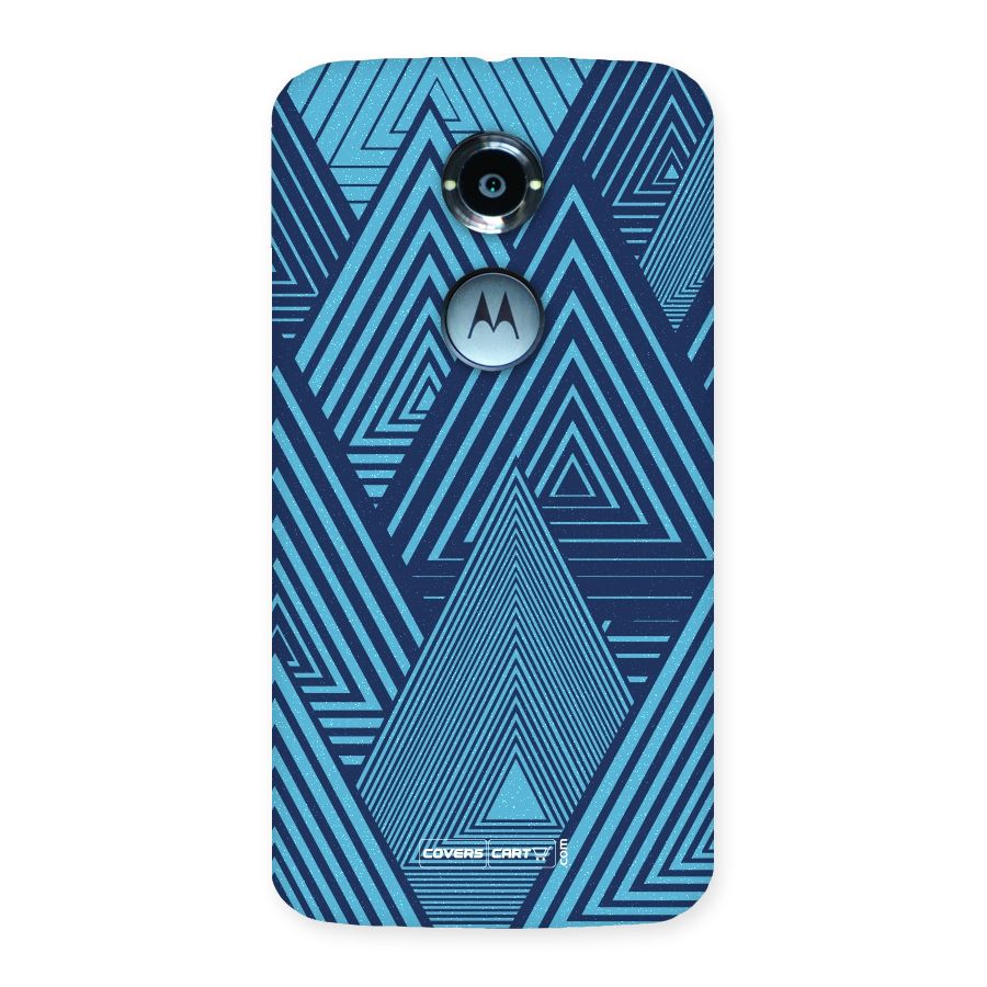 Geometric Blue Print Back Case for Moto X 2nd Gen