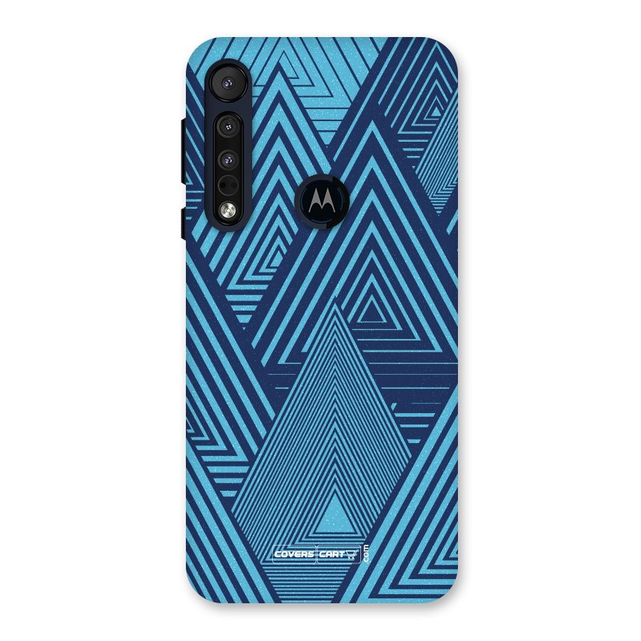 Geometric Blue Print Back Case for Motorola One Macro