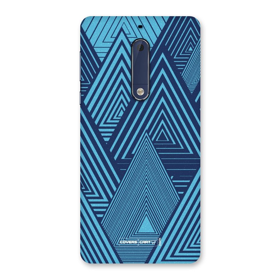 Geometric Blue Print Back Case for Nokia 5