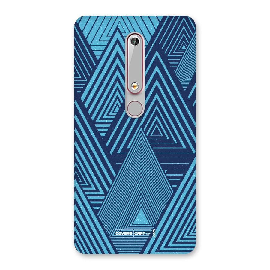 Geometric Blue Print Back Case for Nokia 6.1
