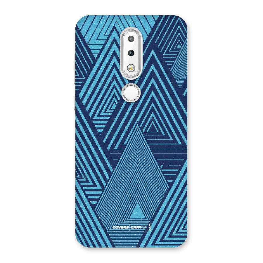 Geometric Blue Print Back Case for Nokia 6.1 Plus
