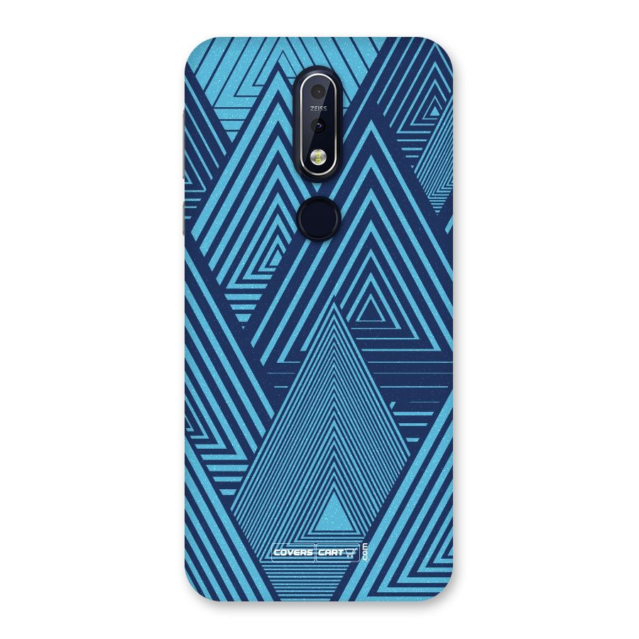 Geometric Blue Print Back Case for Nokia 7.1