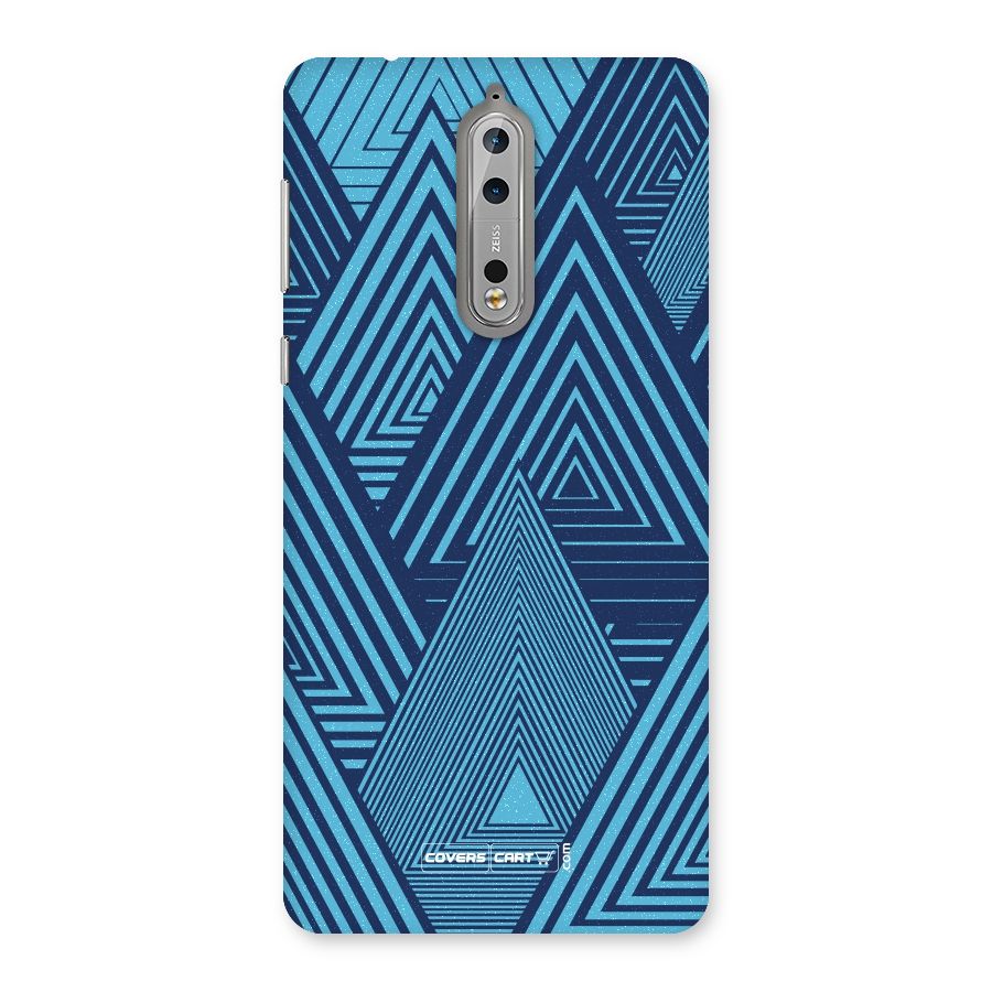 Geometric Blue Print Back Case for Nokia 8