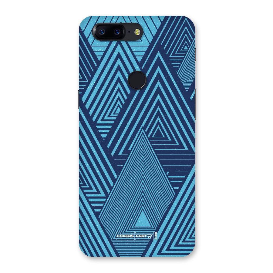 Geometric Blue Print Back Case for OnePlus 5T