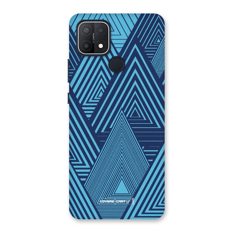 Geometric Blue Print Back Case for Oppo A15