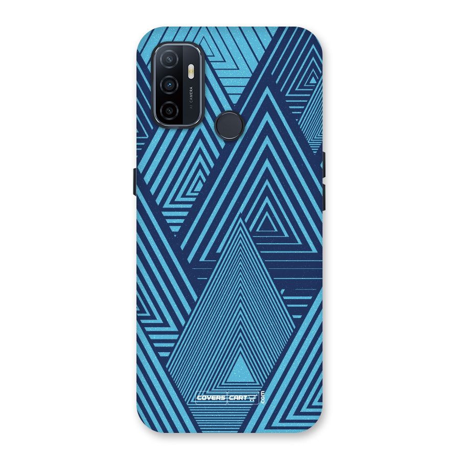 Geometric Blue Print Back Case for Oppo A32