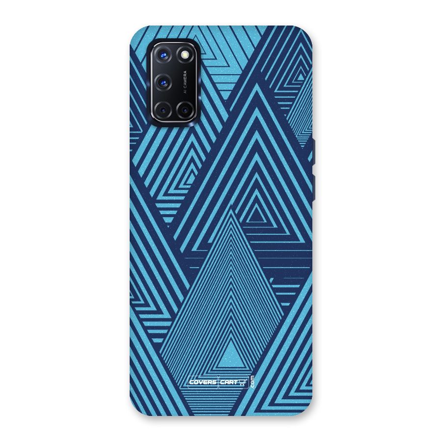 Geometric Blue Print Back Case for Oppo A52