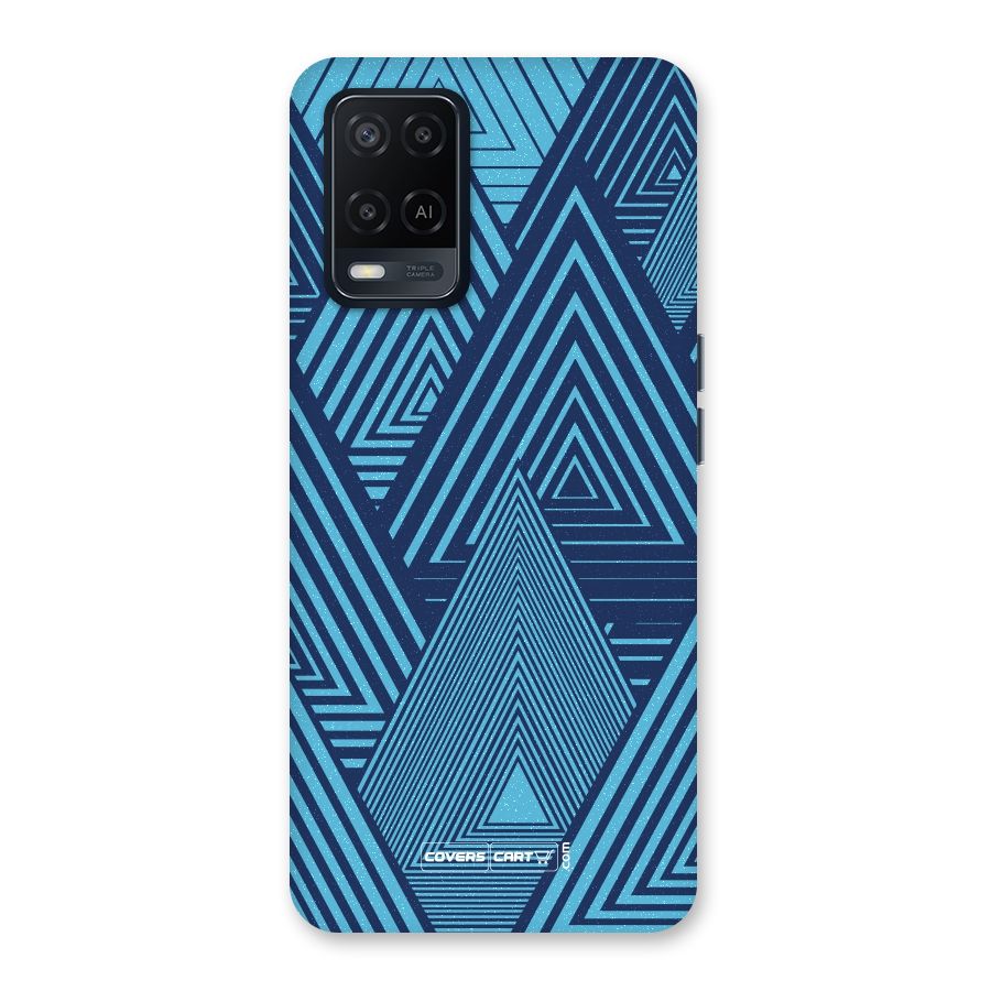 Geometric Blue Print Back Case for Oppo A54