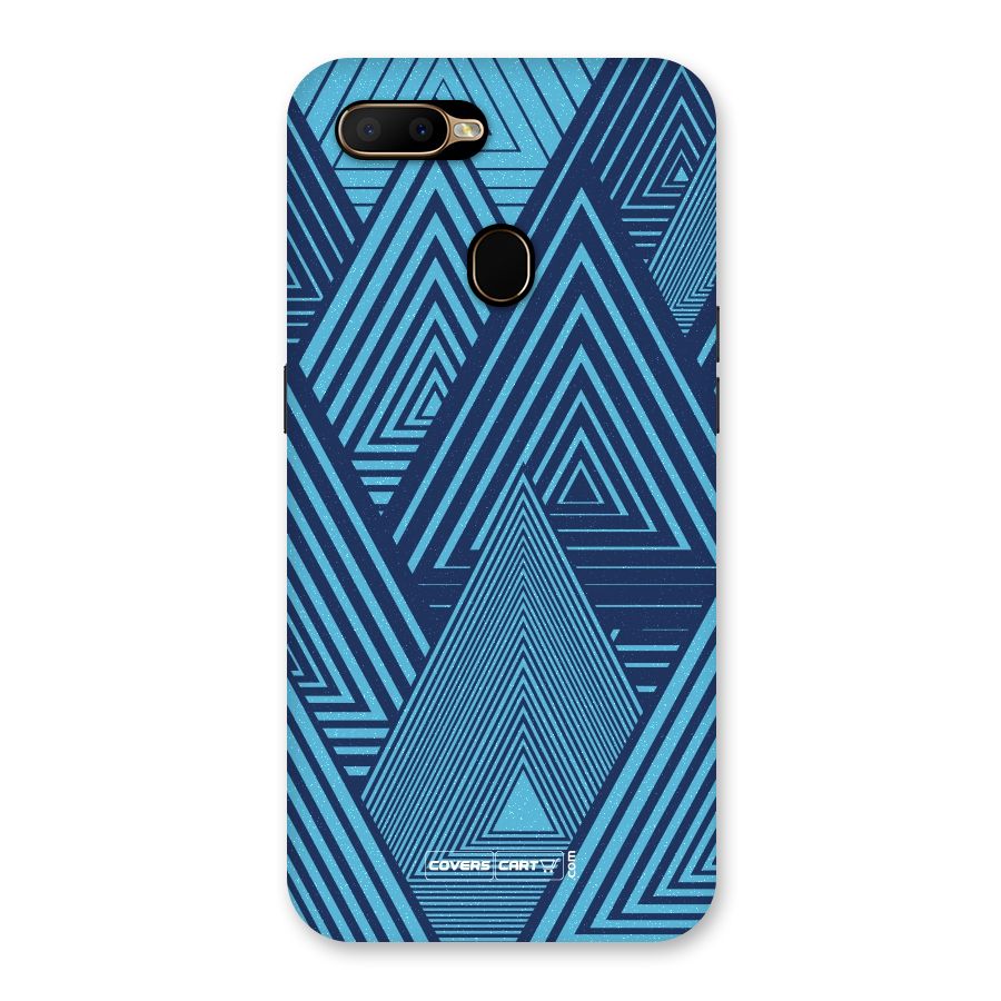 Geometric Blue Print Back Case for Oppo A5s