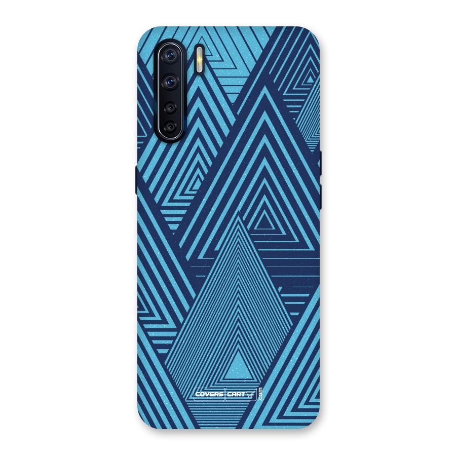 Geometric Blue Print Back Case for Oppo F15