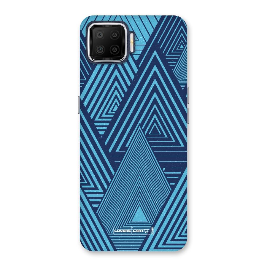 Geometric Blue Print Back Case for Oppo F17