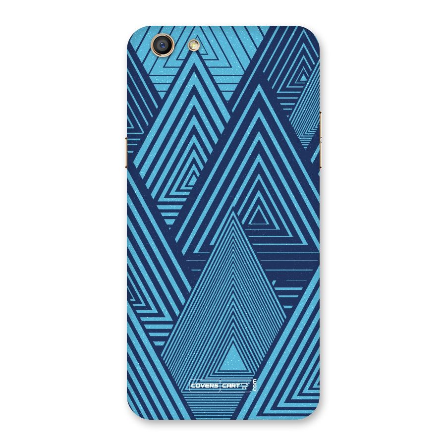 Geometric Blue Print Back Case for Oppo F3